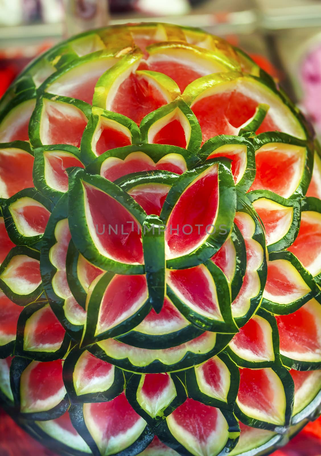 Green Red Watermelon Flower Granada Andalusia Spain by bill_perry