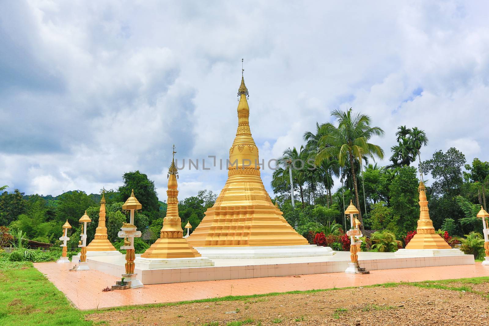 Pagoda in the countryside thailand.