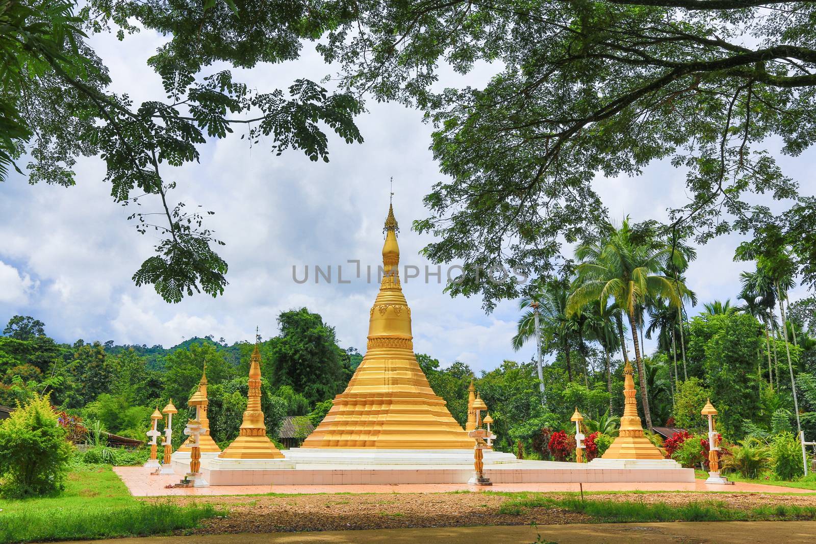 Pagoda in the countryside thailand.