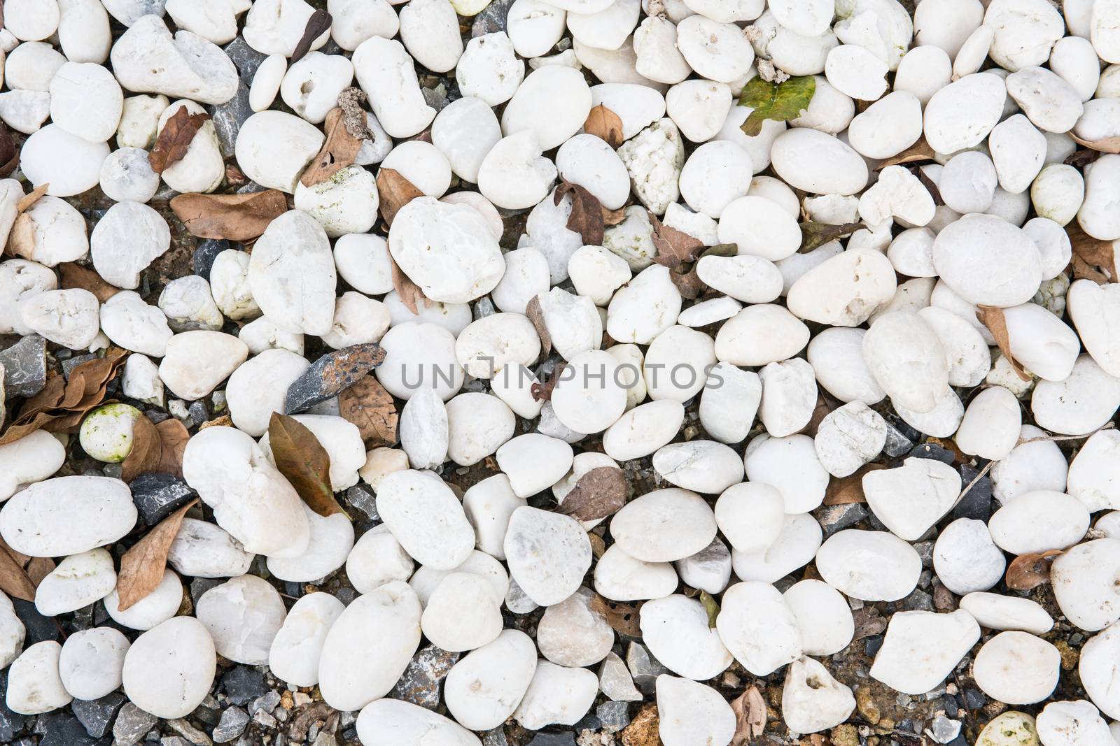 Decorative stone garden ornaments in various places.