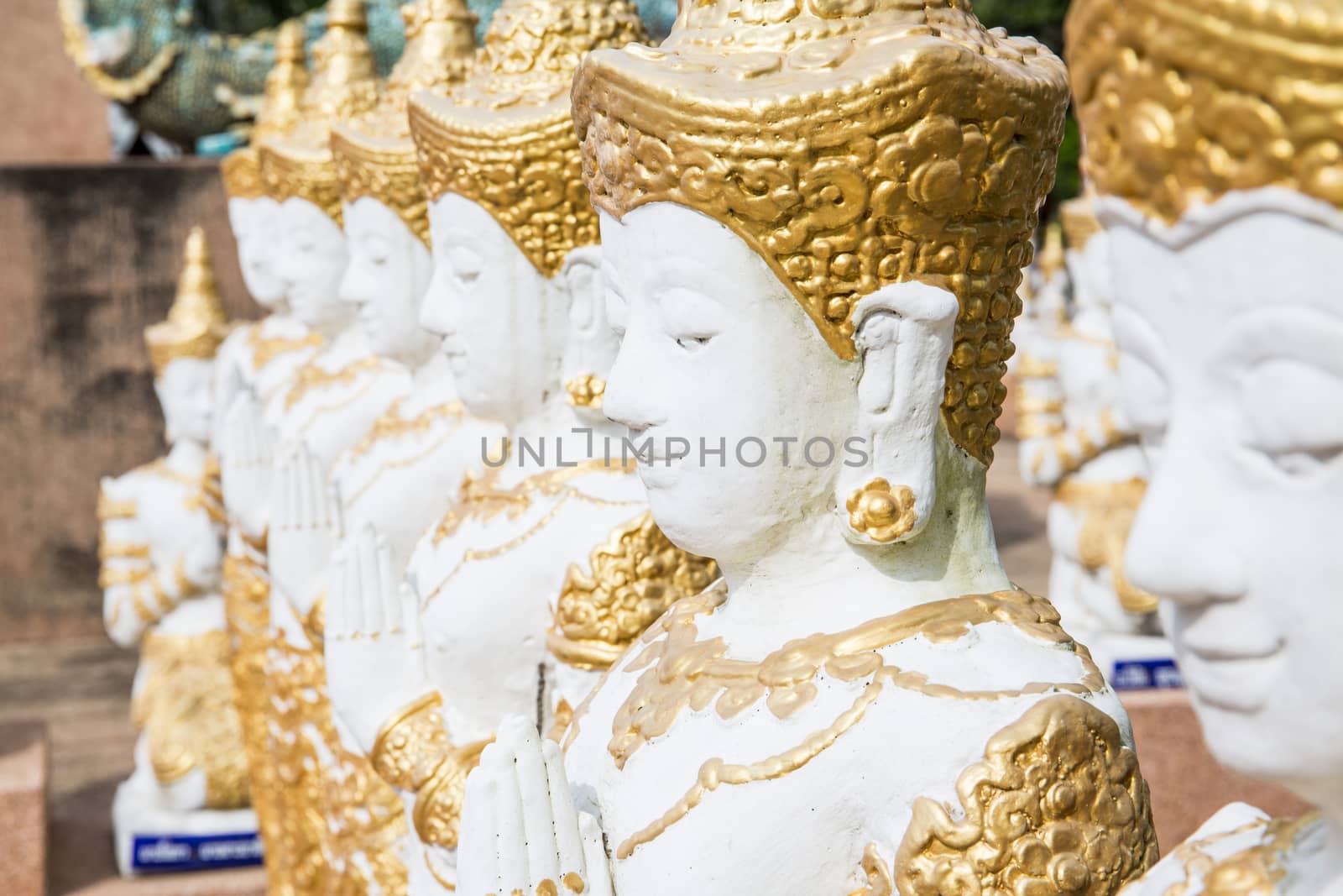 Treatment Temple Deity statues in Thailand.