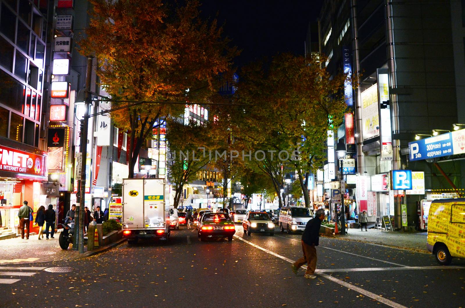 TOKYO, JAPAN - NOVEMBER 28: Shibuya is known as a youth fashion center in Japan by siraanamwong