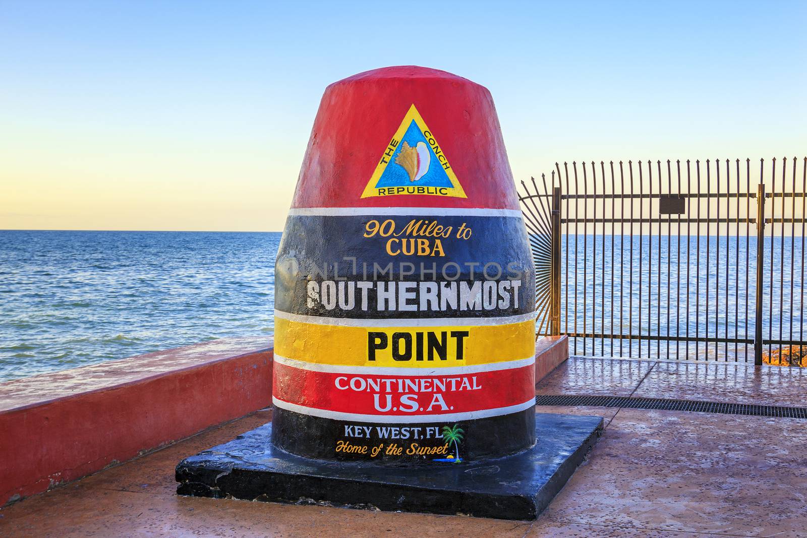 Florida Buoy sign marking the southernmost point 