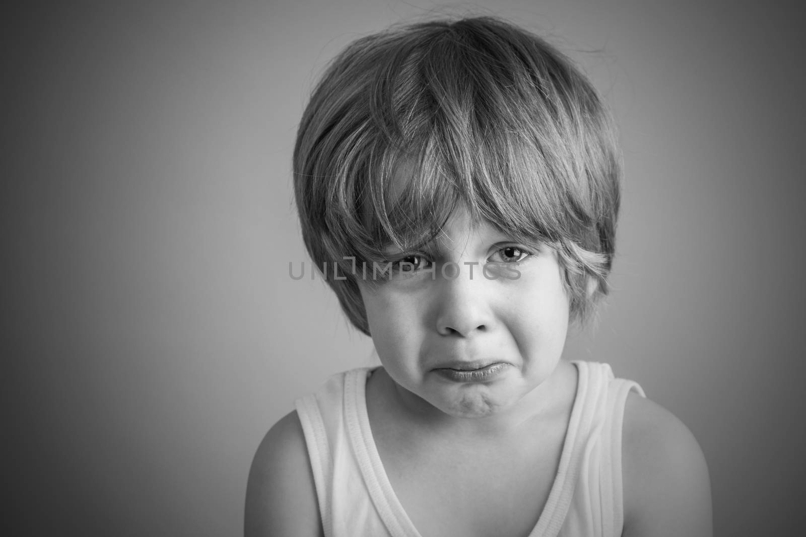 Sad Young Boy by anelina