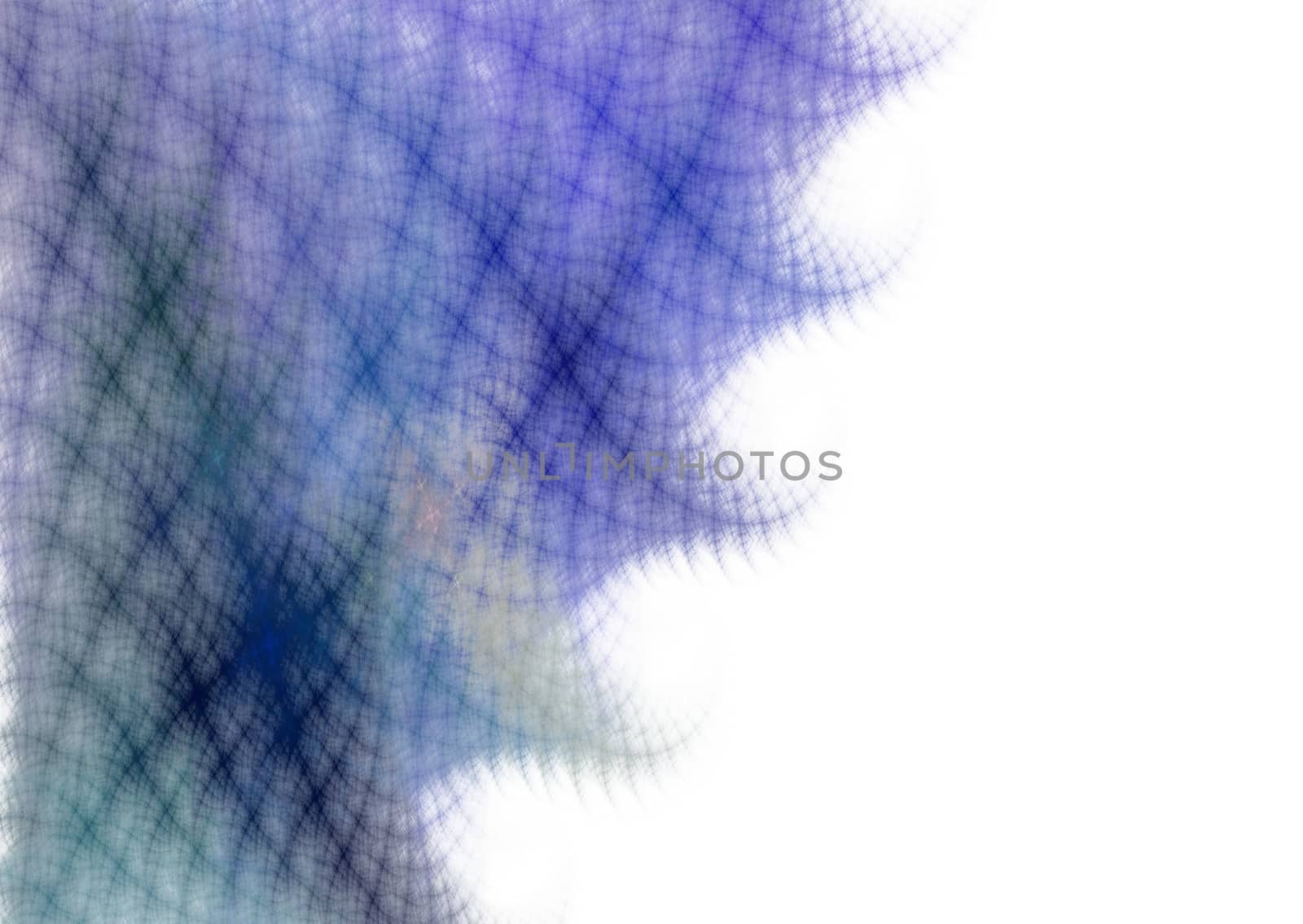 Abstract blue fractal picture on the light background
