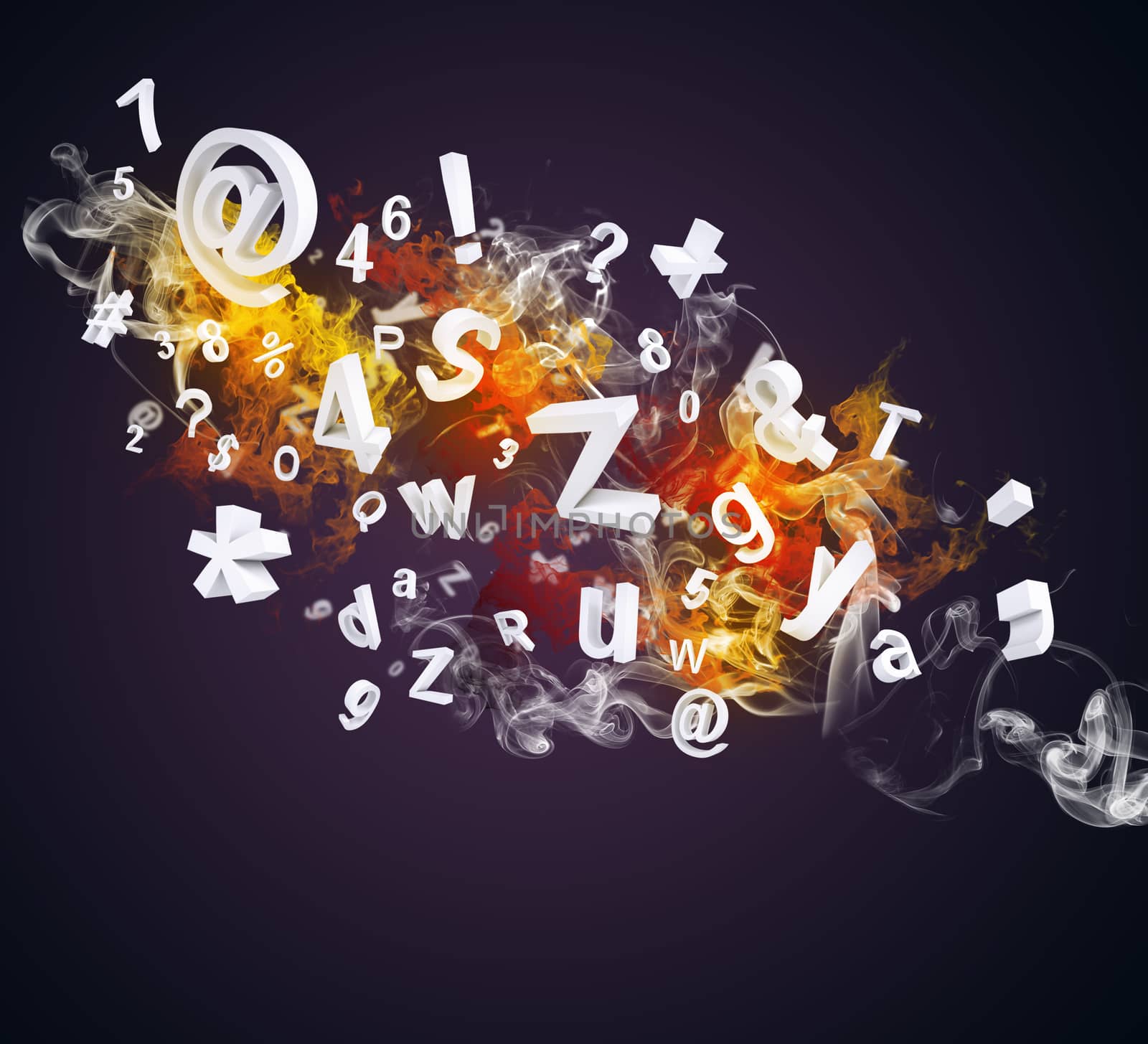 Letters, numbers and smoke by cherezoff