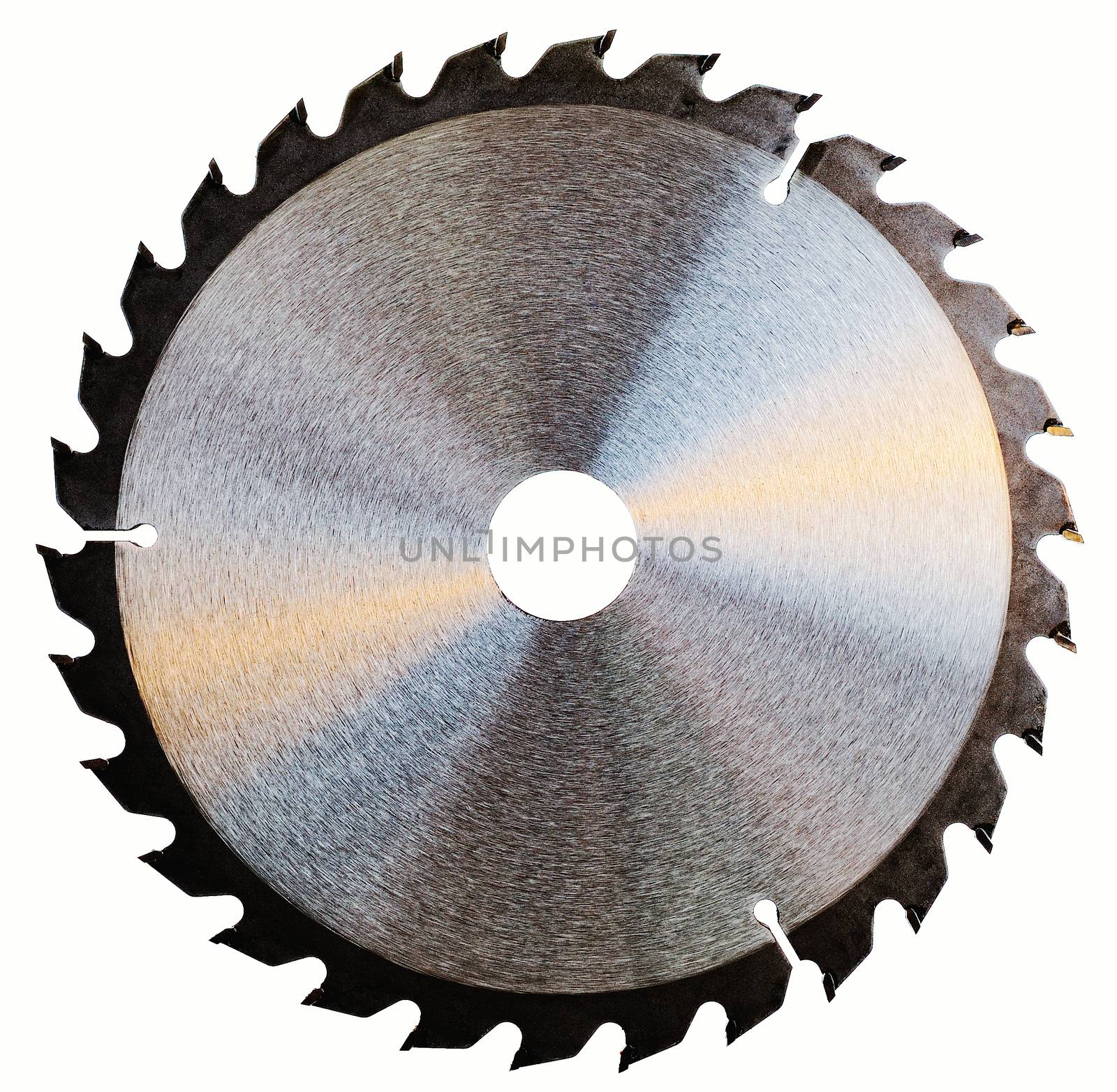 Circular saw blade isolated over a white background