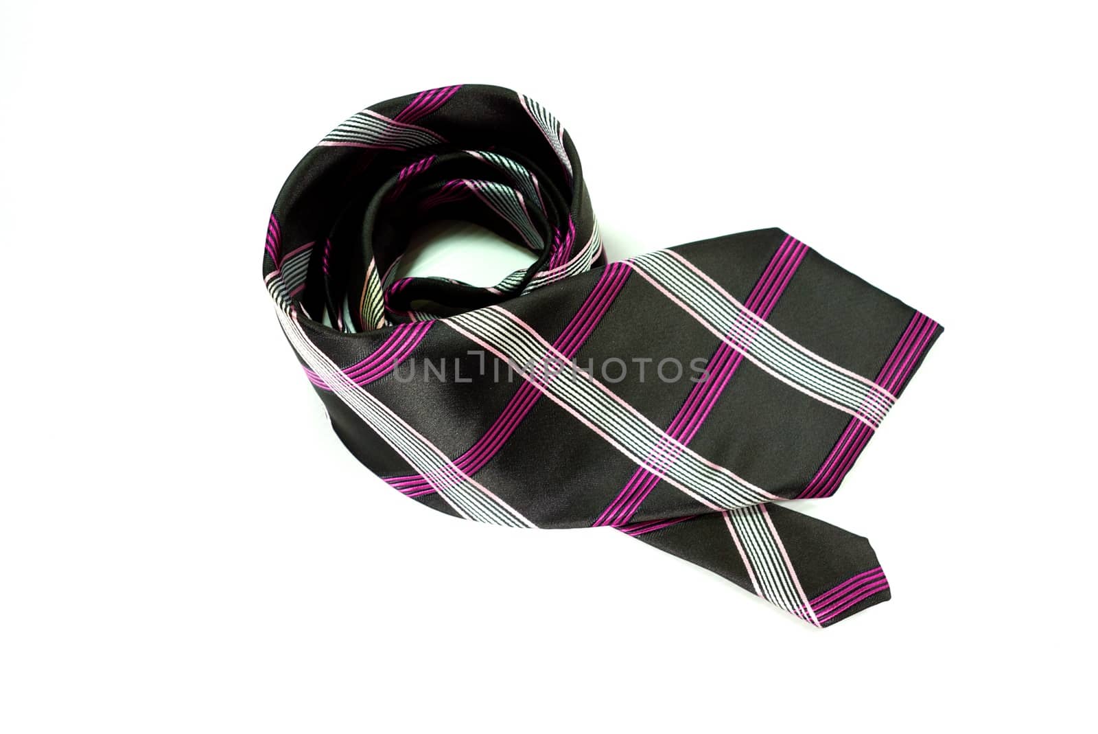 beautiful necktie on white scene,shallow focus