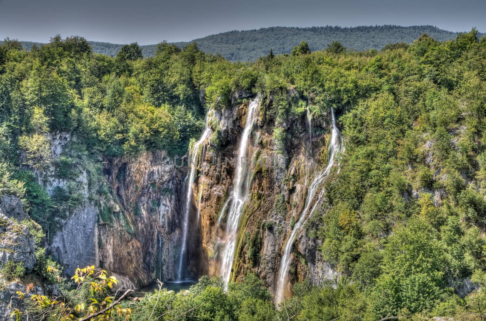 The bigest waterfall (Veliki Slap) at Pltvice Lakes in Croatia