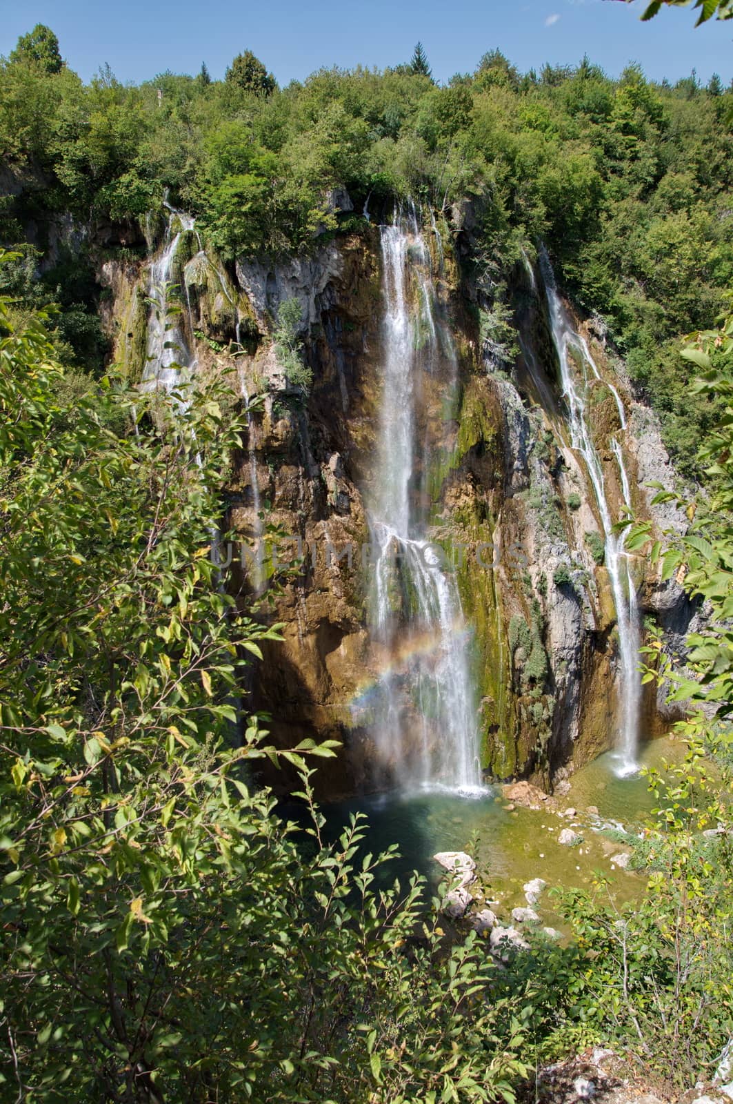 The bigest waterfall (Veliki Slap) at Pltvice Lakes in Croatia