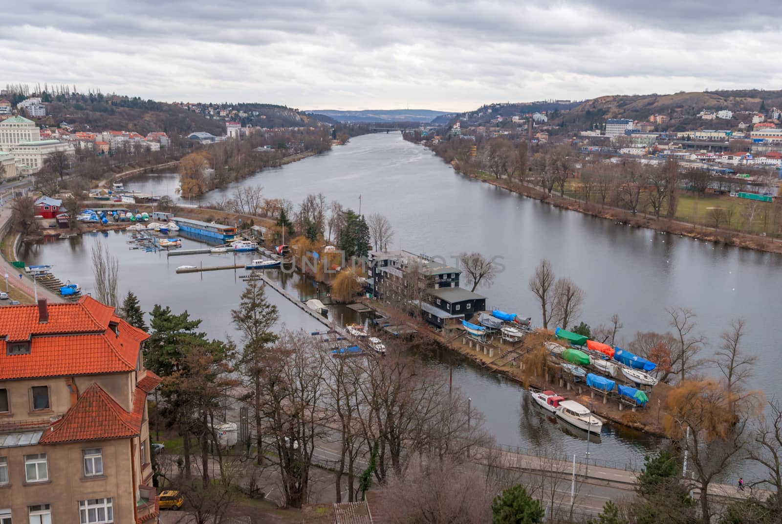 Prague panorama view from Vysehrad by Zhukow