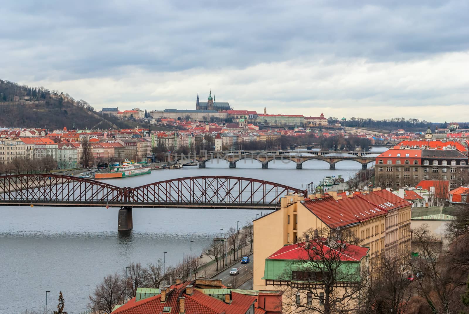 Prague panorama view from Vysehrad by Zhukow