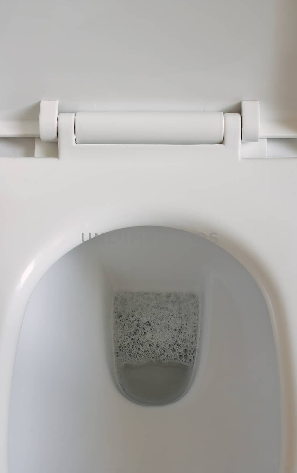 White toilet bowl in the passage