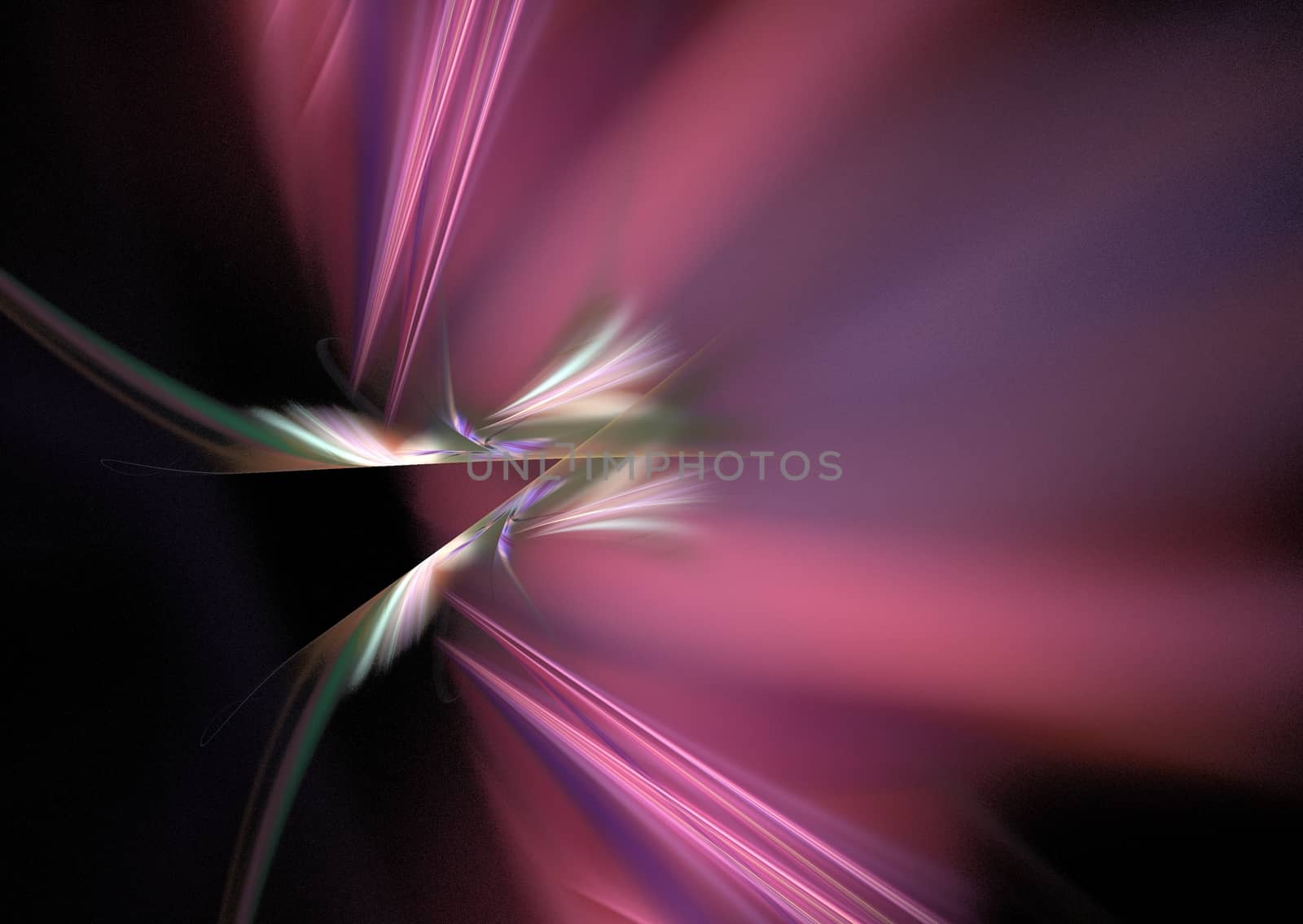 Lighting pink fractal picture on the dark background