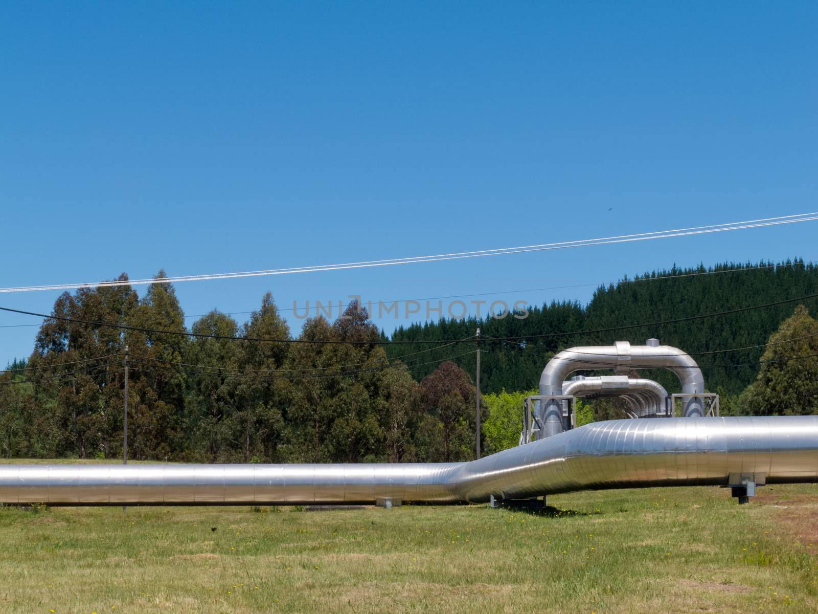 Geothermal power hot water pipeline Wairakei NZ by PiLens