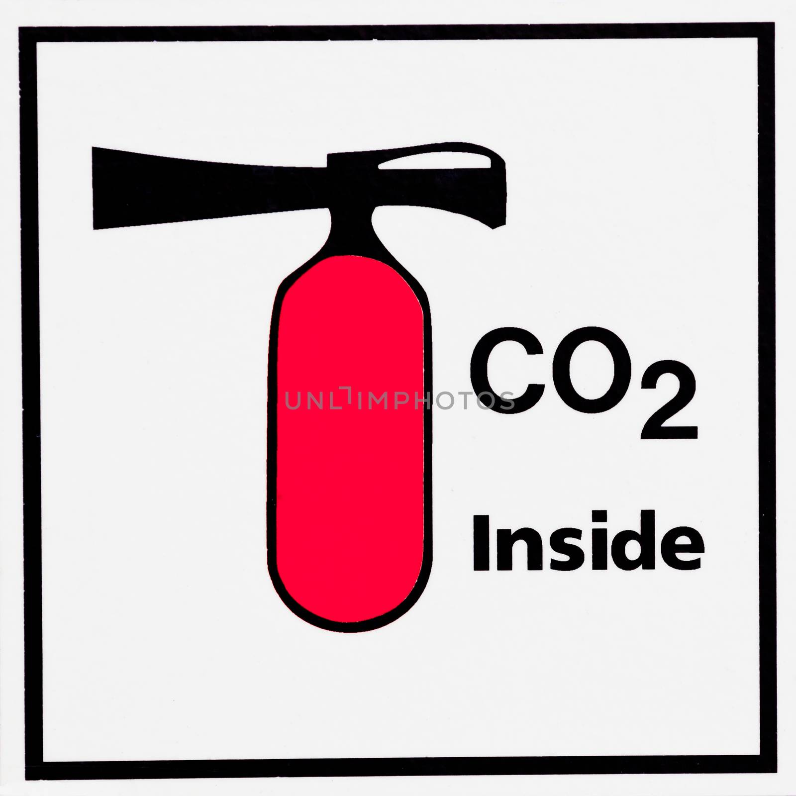 Carbon dioxide containing fire extinguisher icon by PiLens