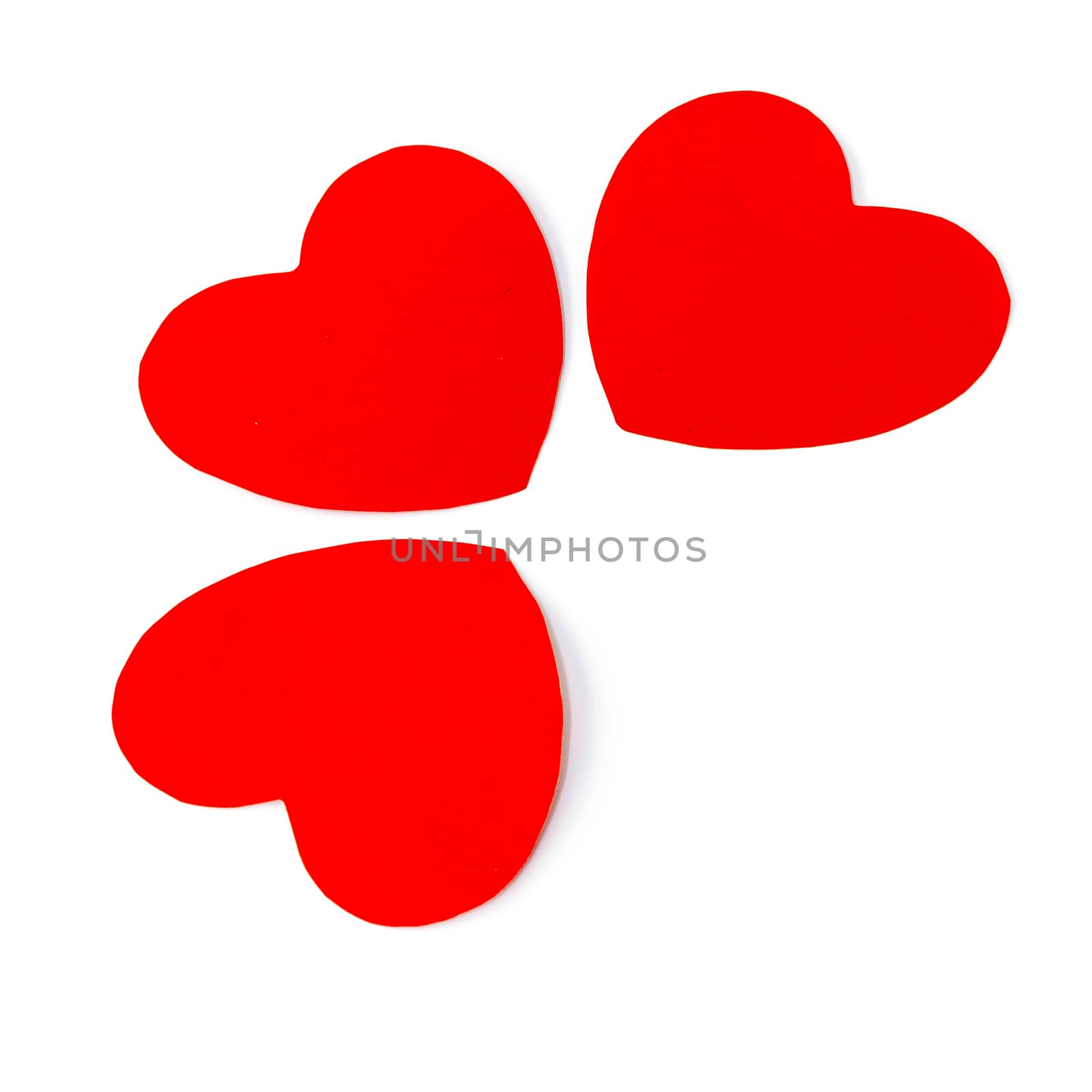 red heart isolated on white by ammza12