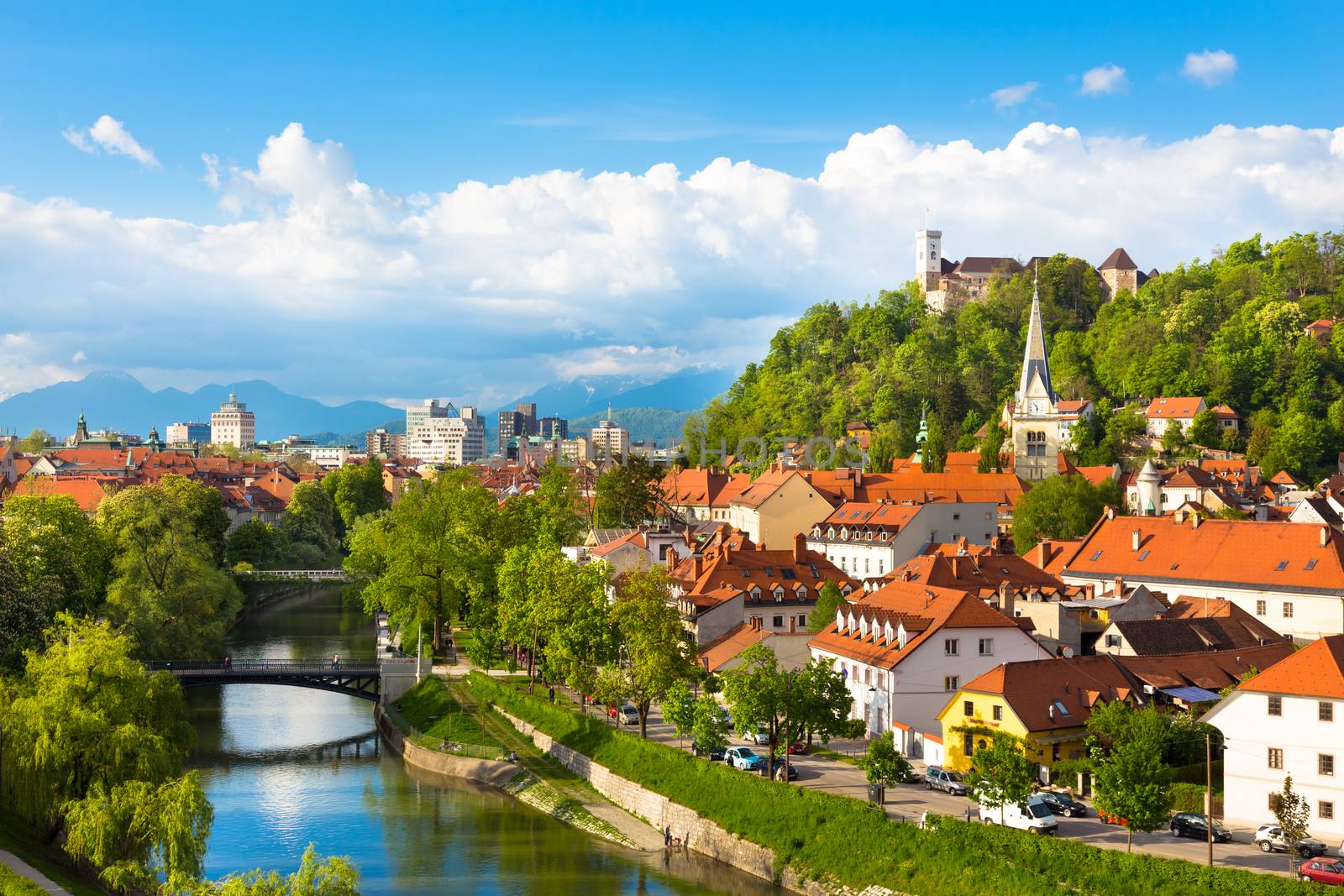 Panorama of Ljubljana, Slovenia, Europe. by kasto