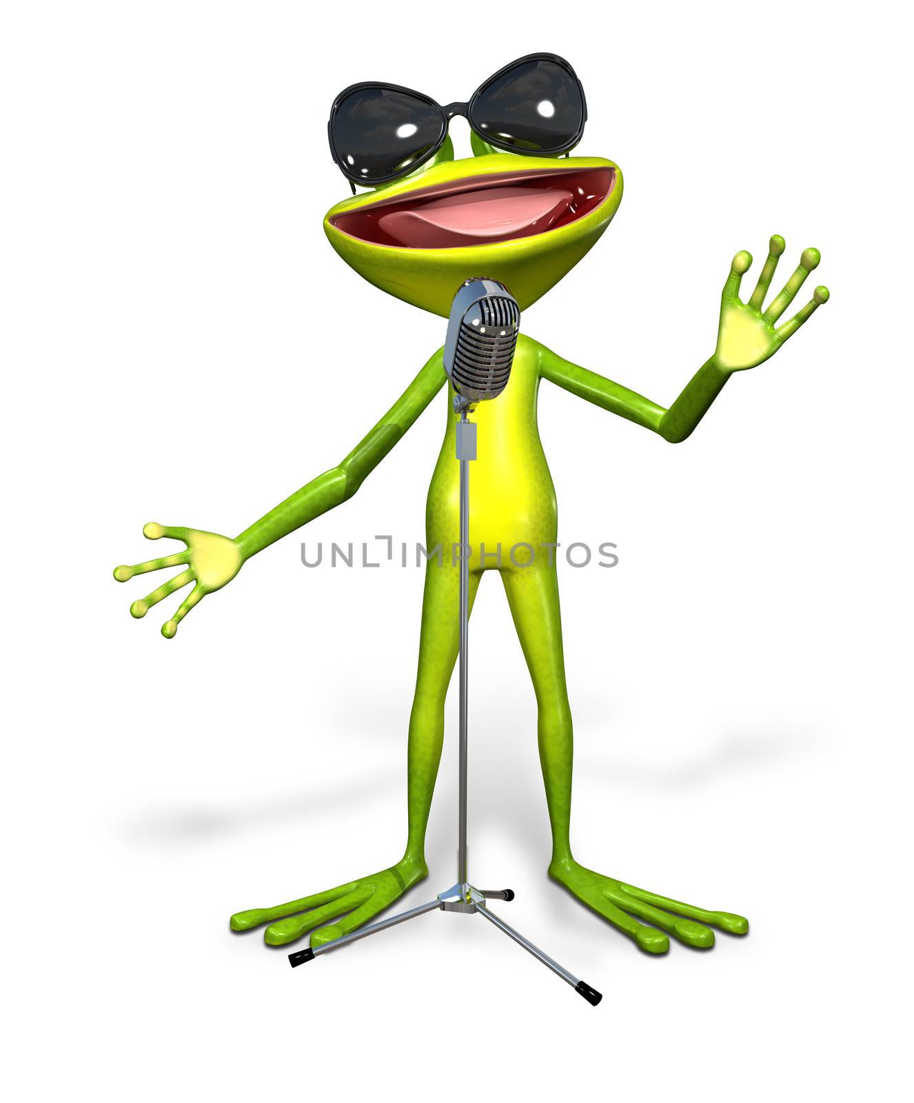 Frog with microphone by brux