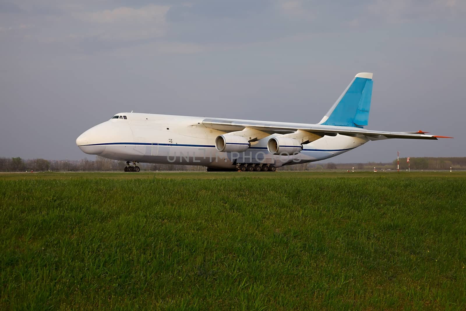 Huge cargo plane on the runway