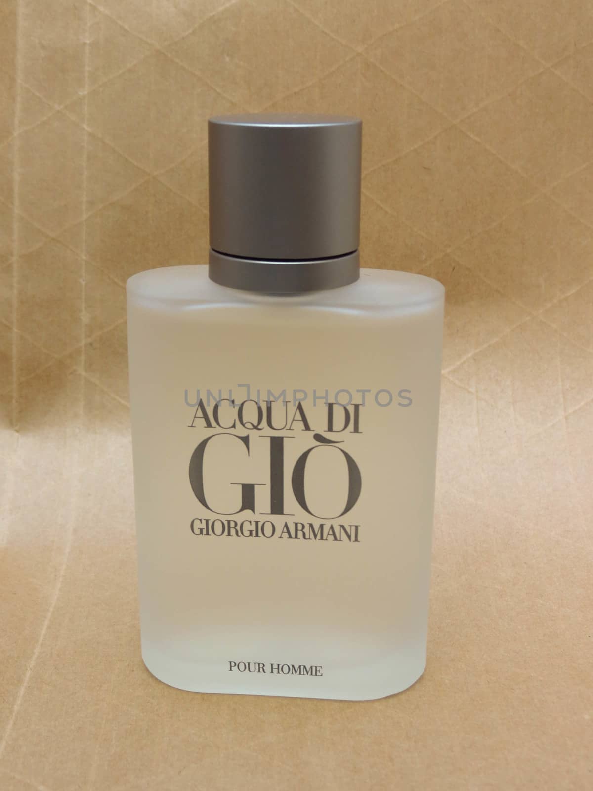 MILAN, ITALY - CIRCA MARCH 2014: Giorgio Armani, Acqua di Gio fragrance for men is one of the evergreen bestselling perfumes worldwide
