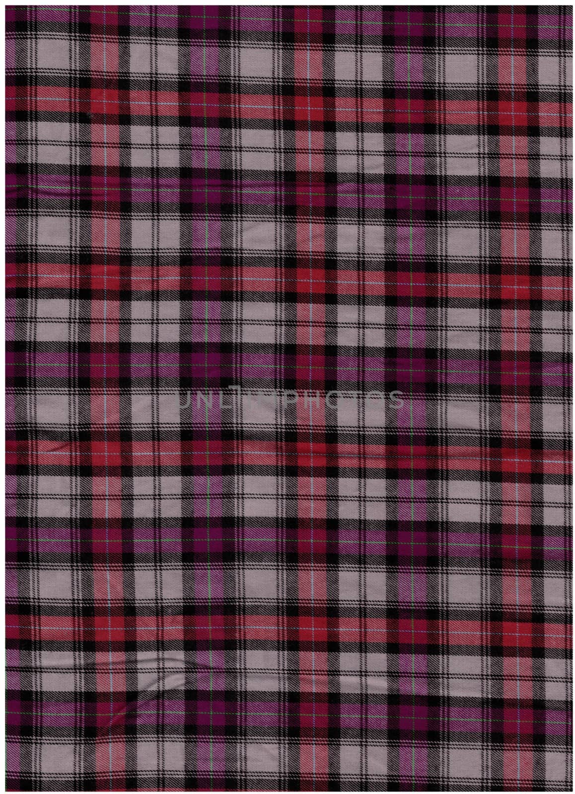Red tartan cotton fabric