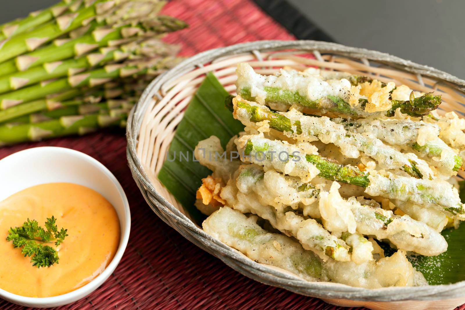 Tempura Asparagus Thai Appetizer by graficallyminded