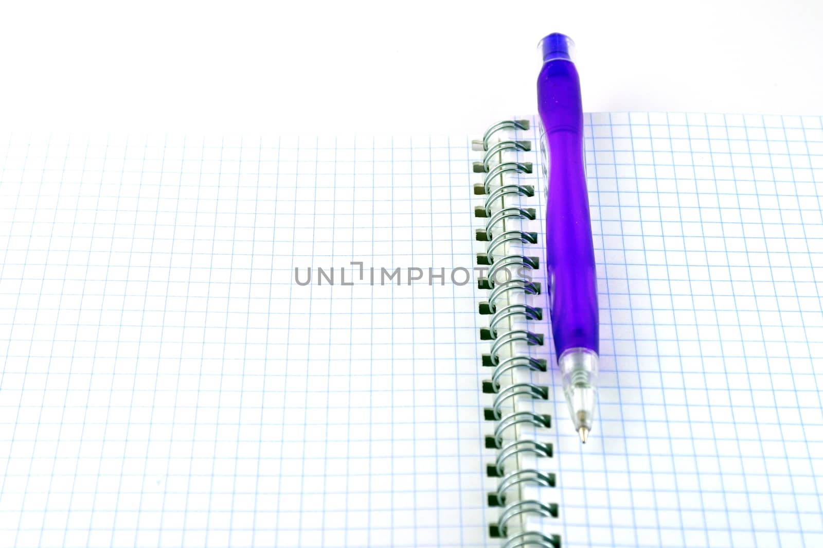 Blue pen with copy-book