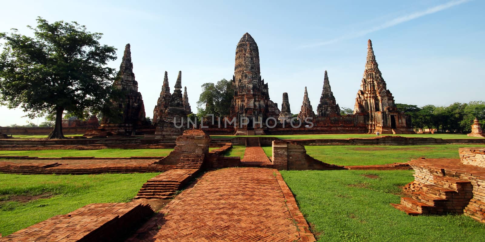 Thai temple wat Chaiwatthanaram, Ayutthaya, Thailand