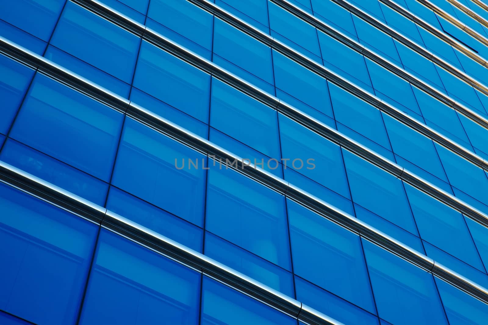 Modern office building detail, glass surface