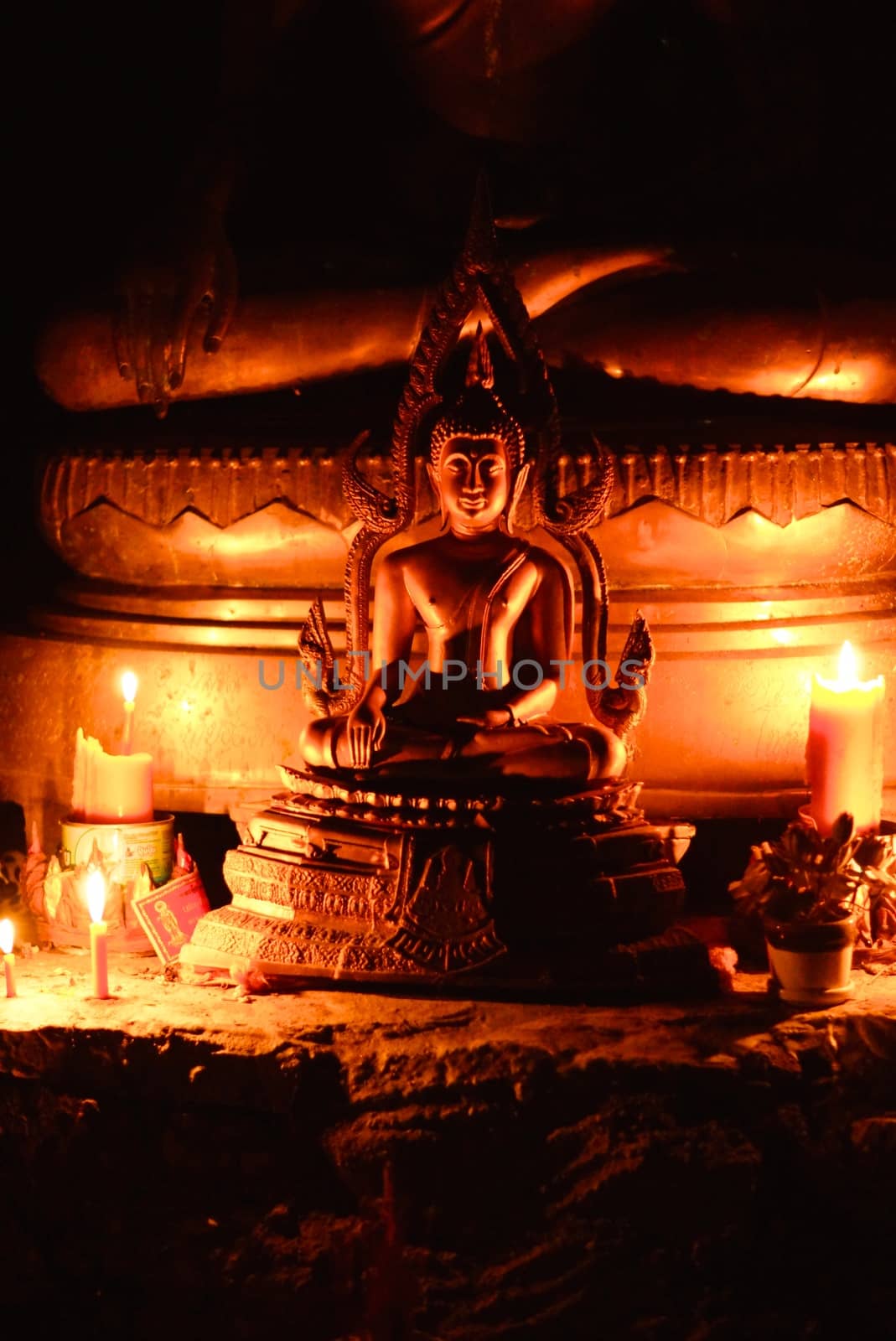 buddha image in the big cave,Lampang,Thailand