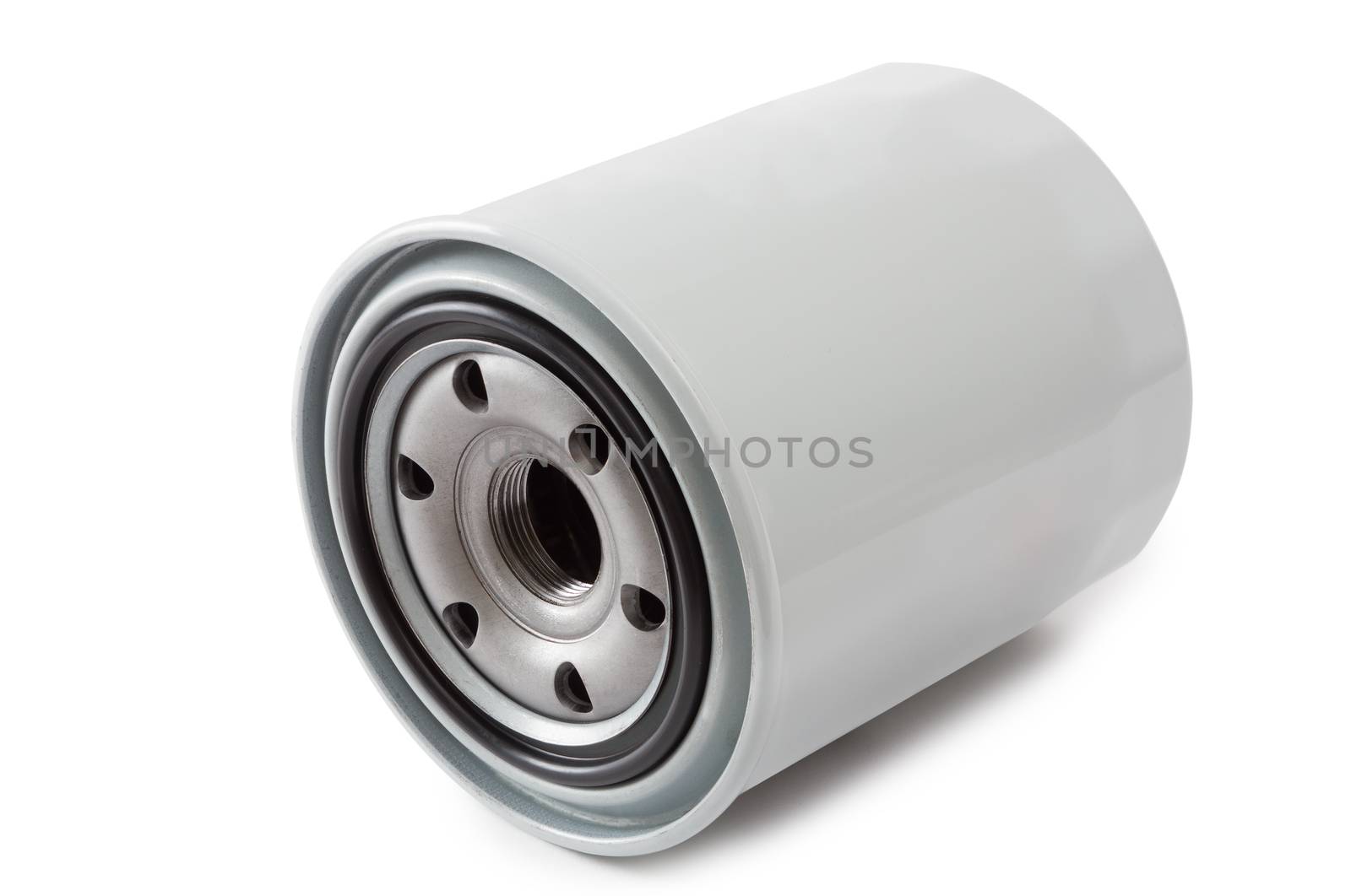 Automotive Oil Filter isolated on white background
