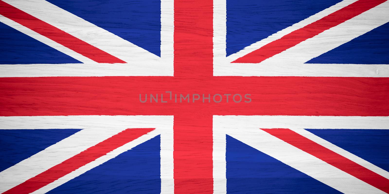 UK flag on wood texture by pinkblue
