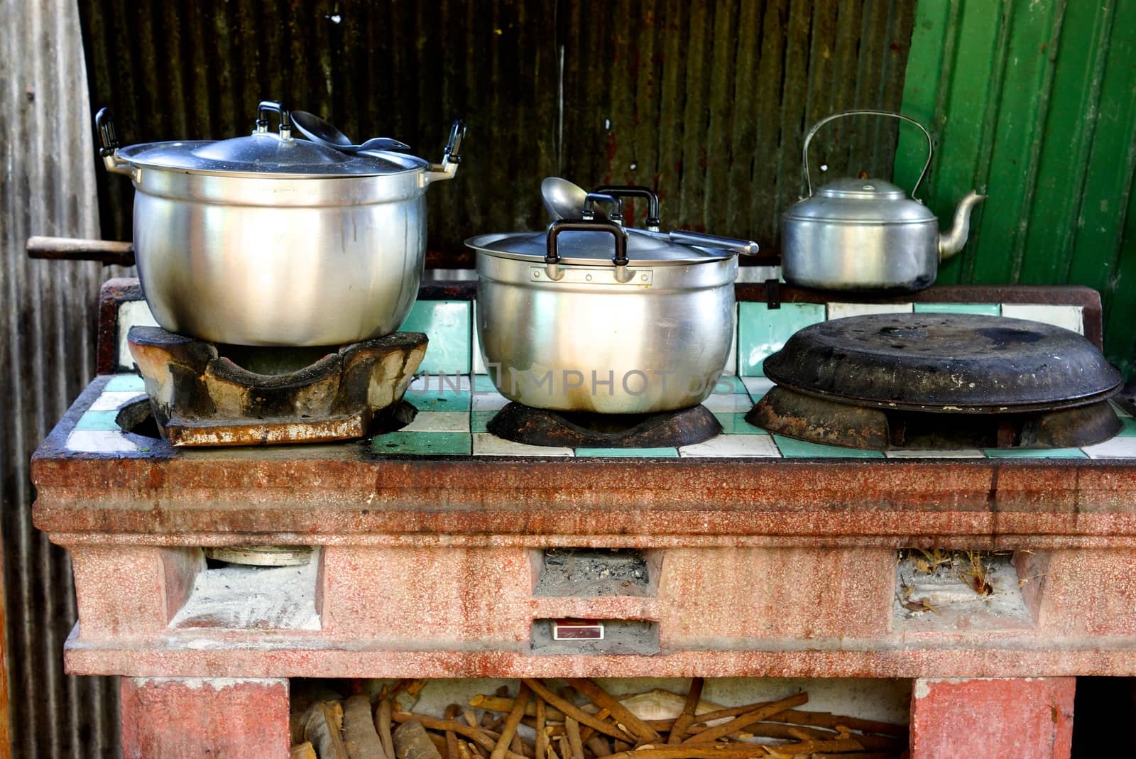 traditional thai style kitchen,Thailand