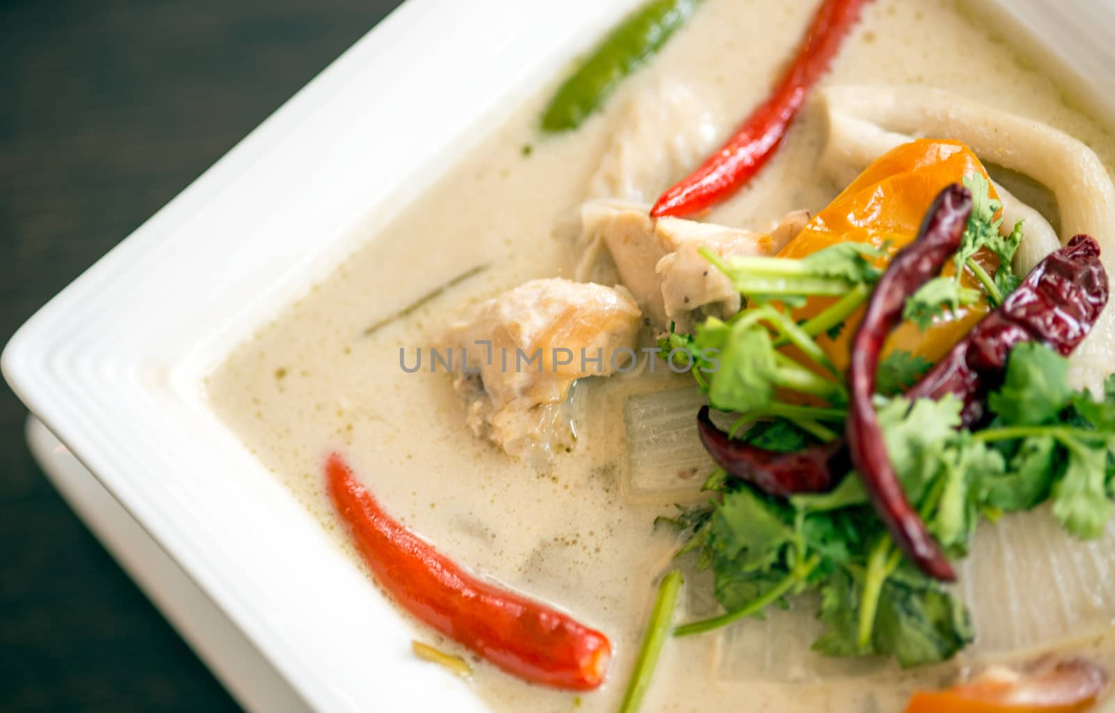 thai cuisine- tom kha kai -chicken in coconut milk soup by Yuri2012