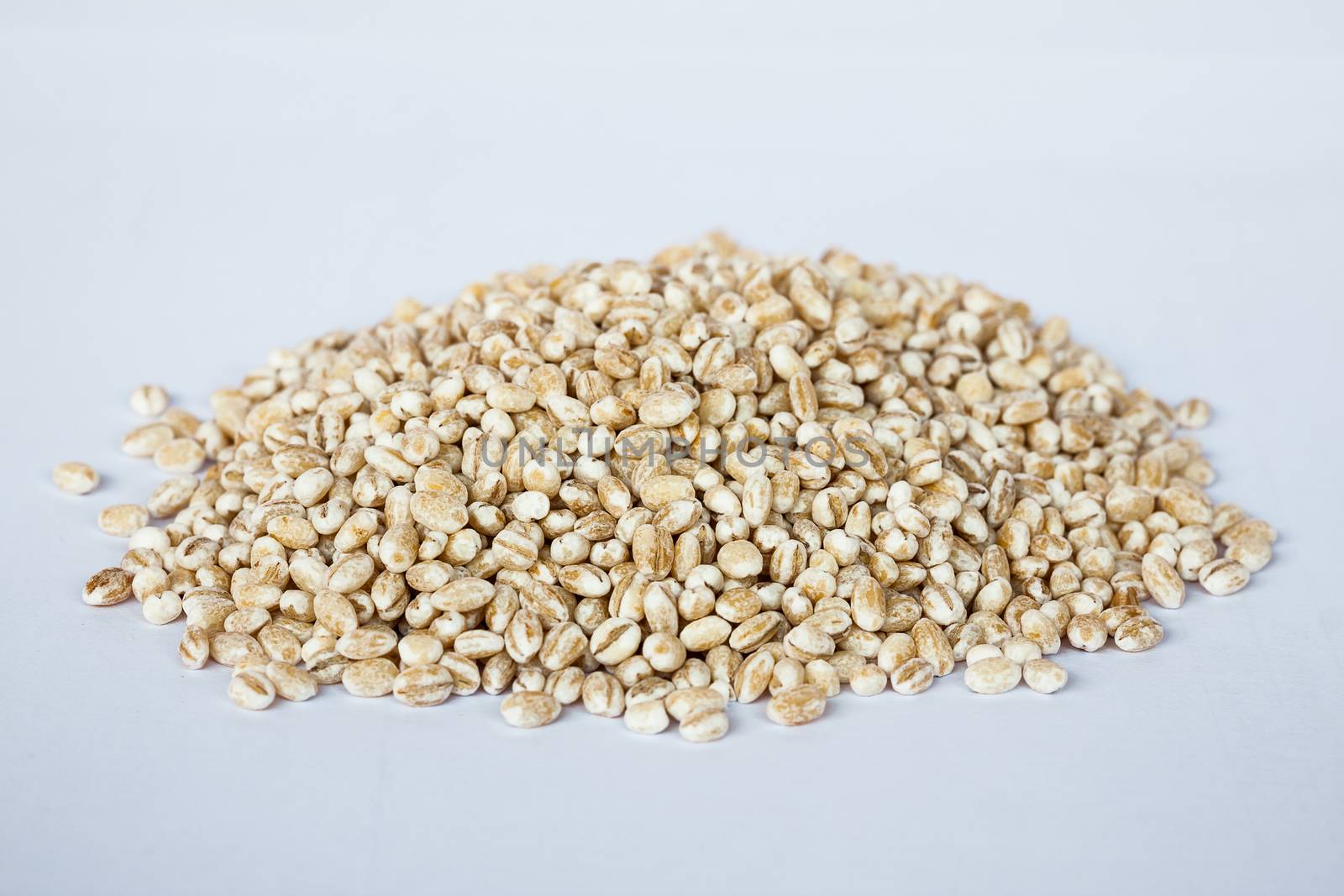 Dry bean and nut on white background
