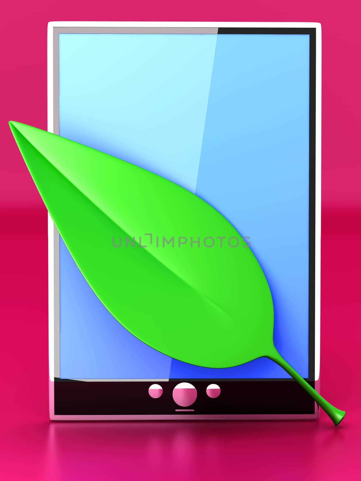 A ecologic Tablet PC / Pad. 3D rendered illustration. 