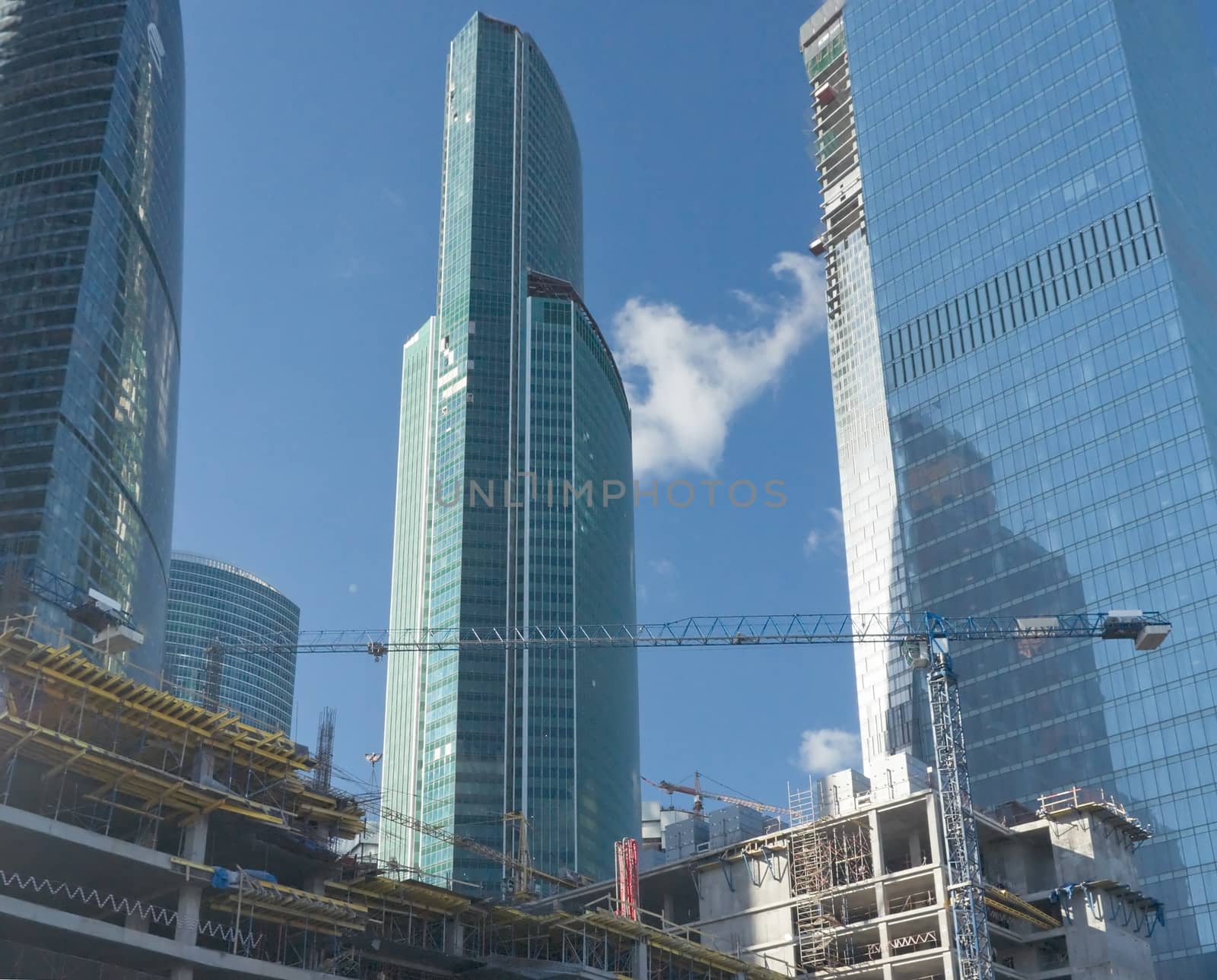 Construction of office buildings in Moscow