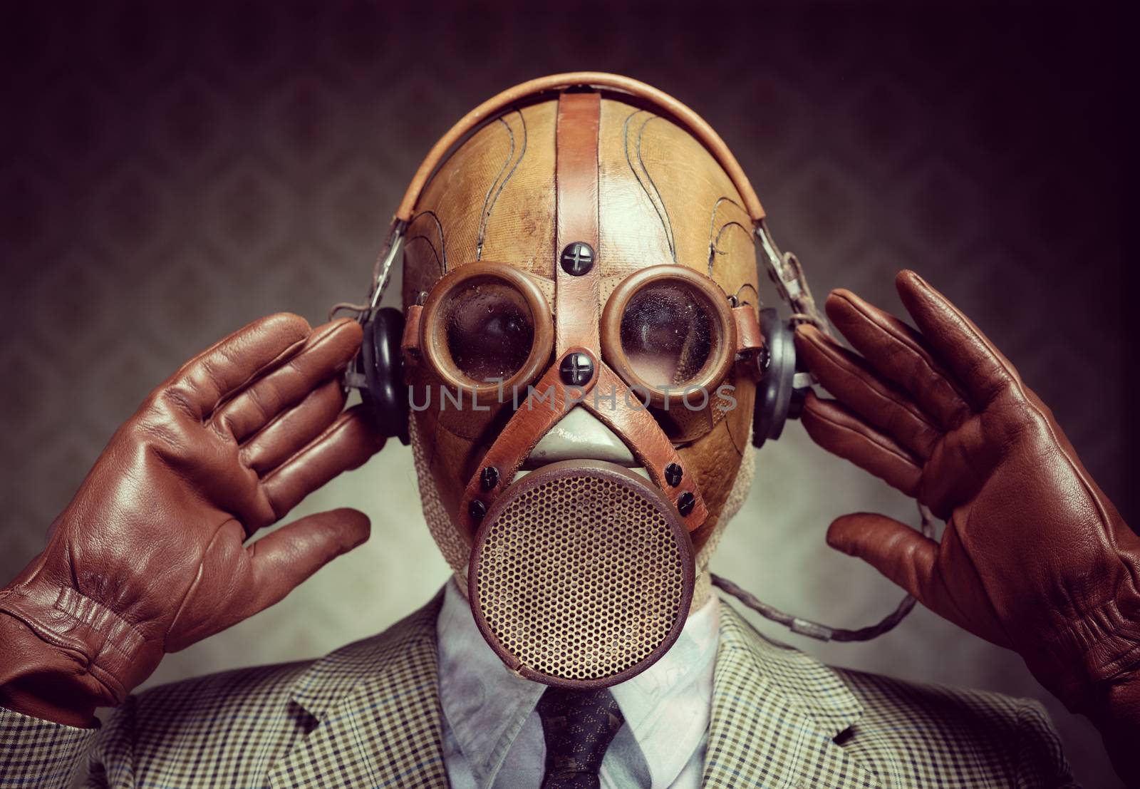 Vintage gas mask and headphones by stokkete