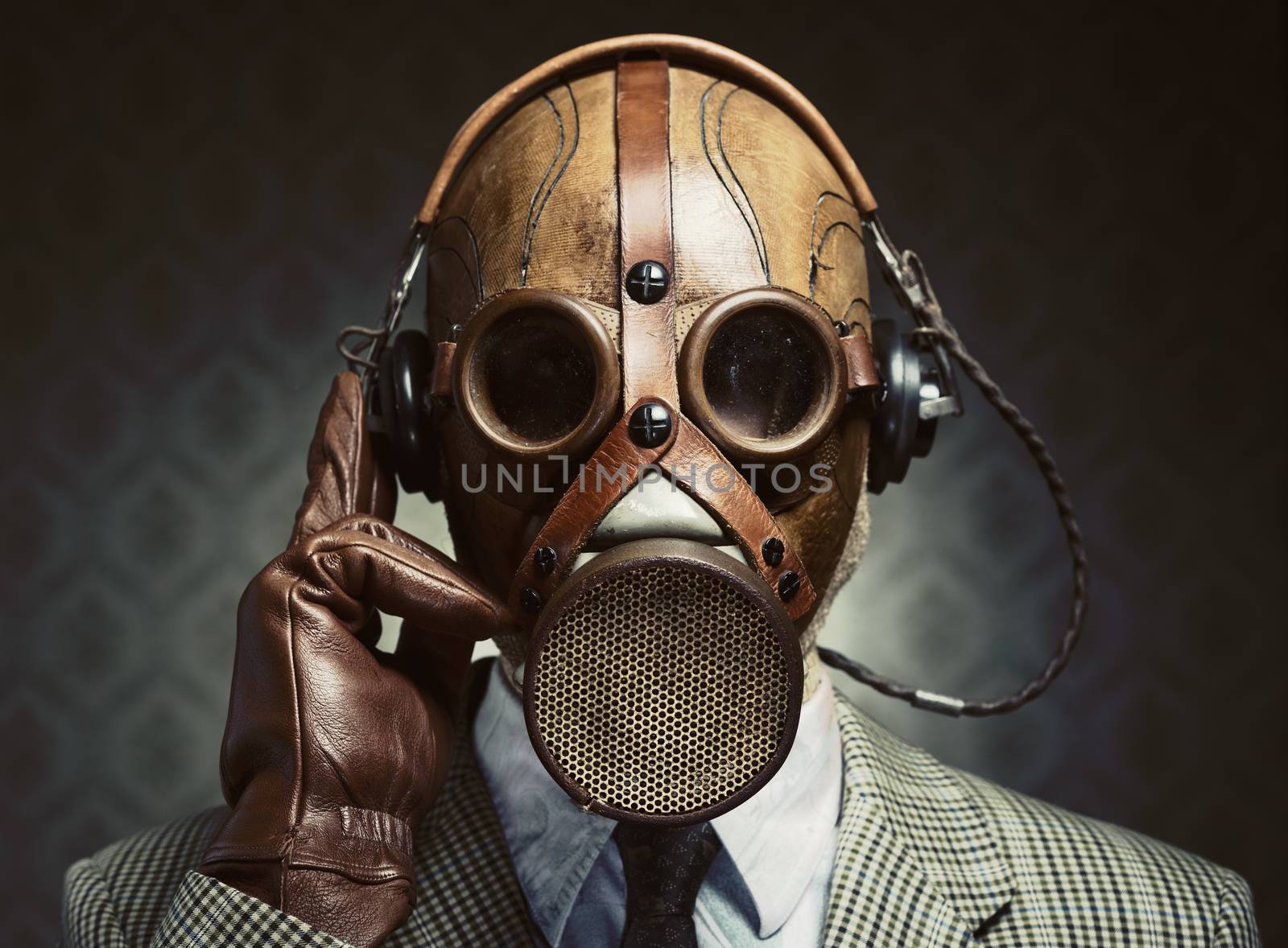 Vintage gas mask and headphones by stokkete
