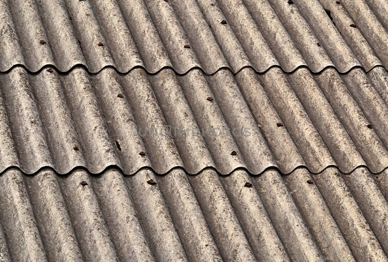 background or texture old gray wavy eternit roof