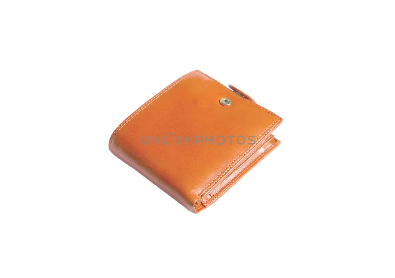 Brown purse for money are presented on a white background