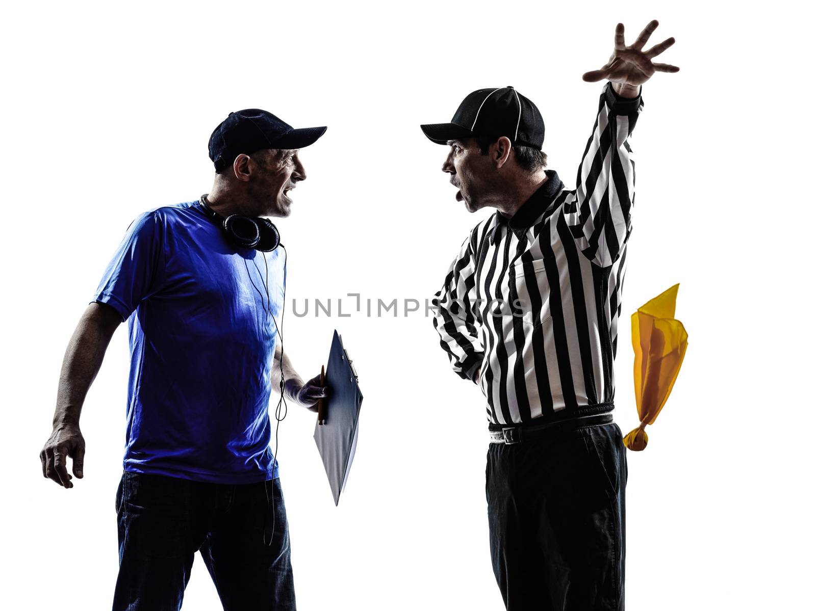 american football referee and coach conflict dispute  by PIXSTILL