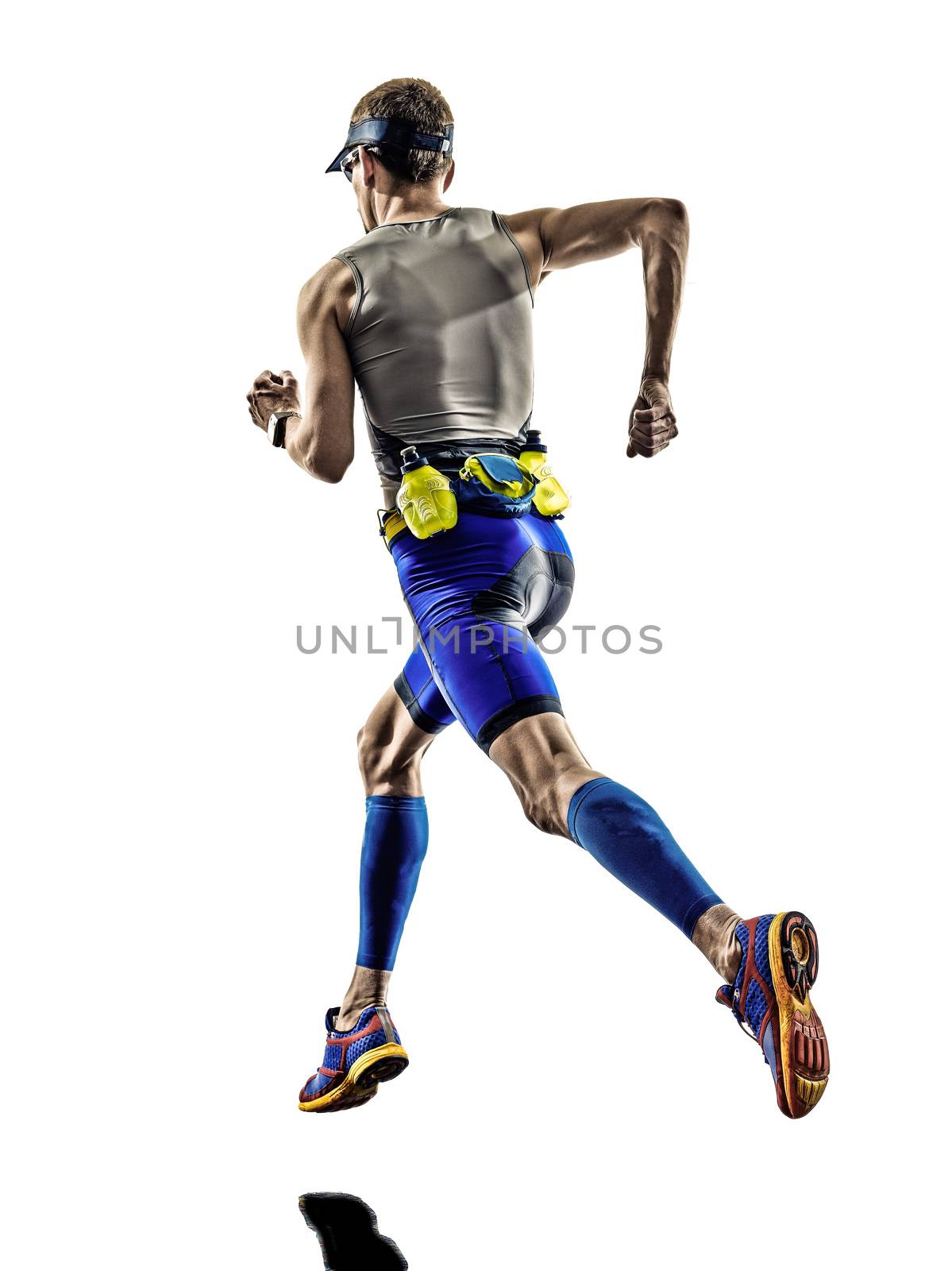 man triathlon iron man athlete runners running by PIXSTILL