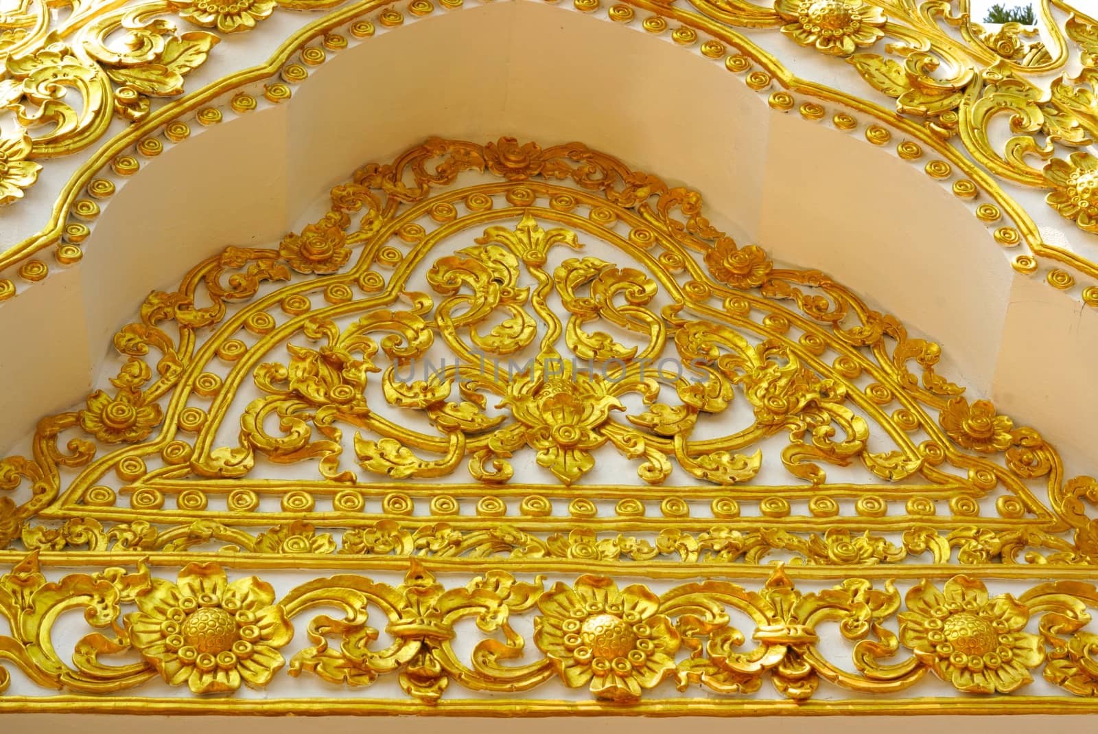 stucco work at Lampang temple,Thailand