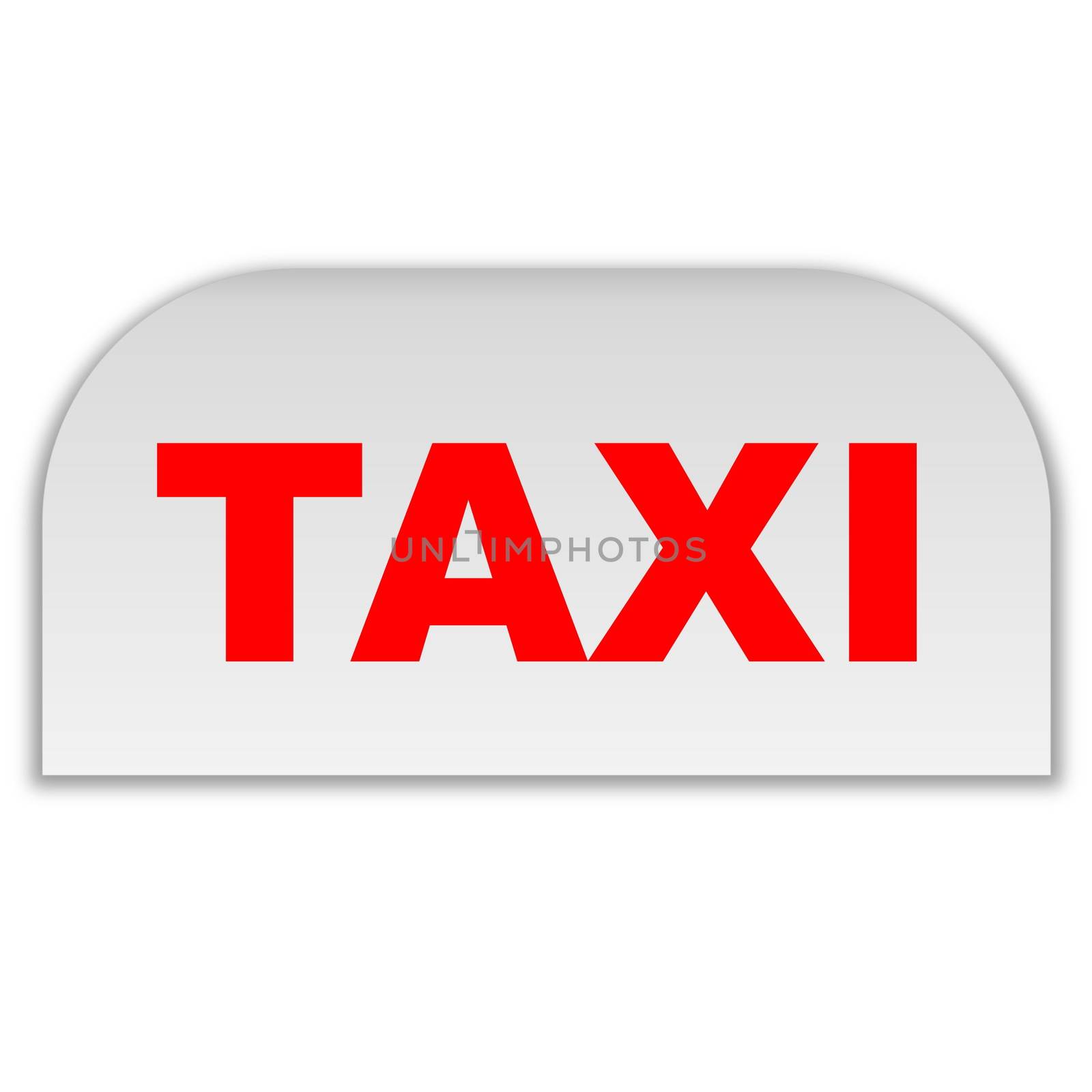 Grey and red taxi icon in white background