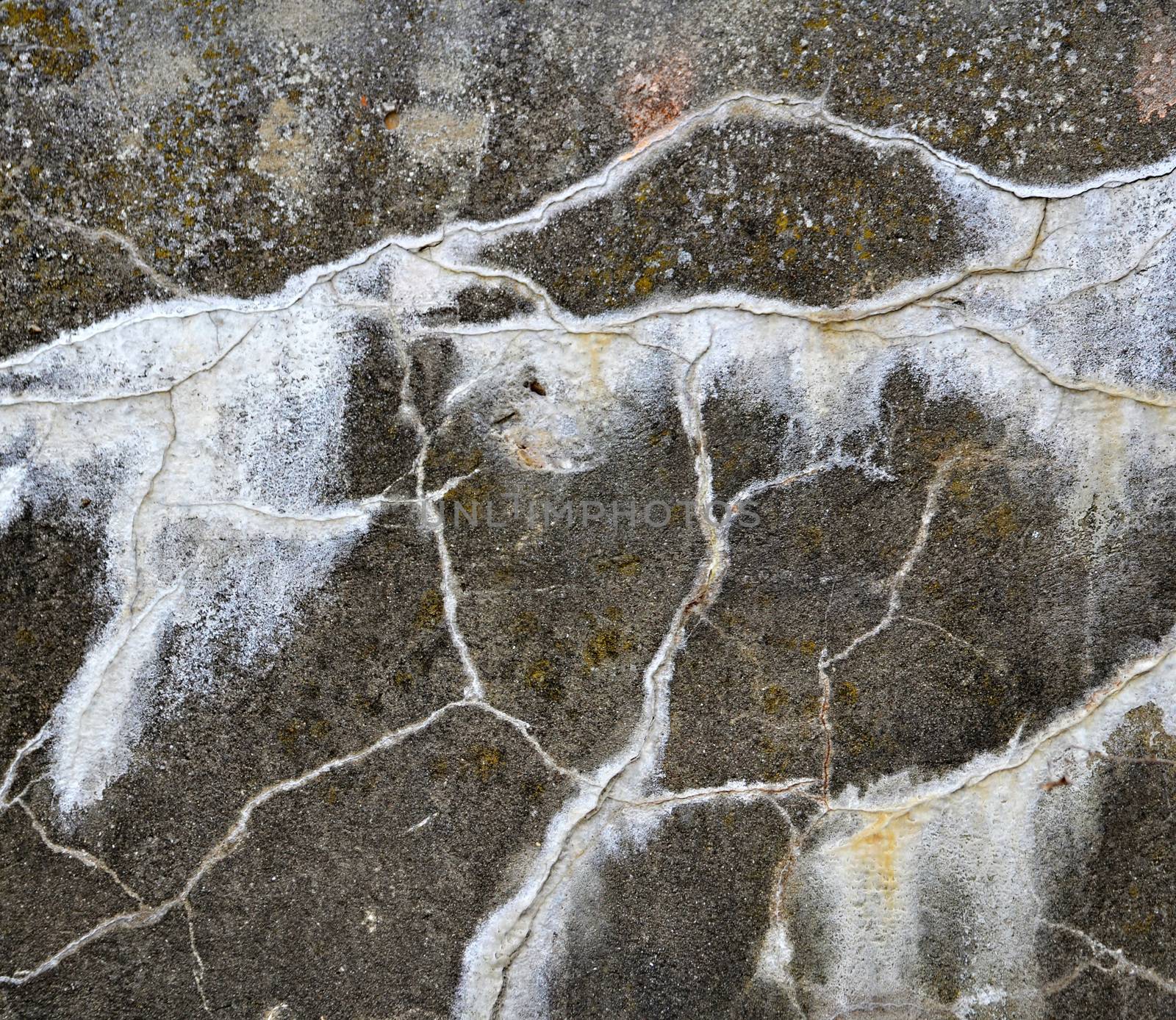 background or texture concrete wall with white cracks