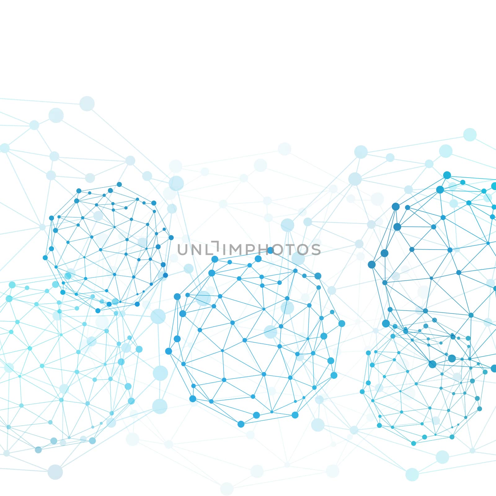 Wire frame sphere. Network concept by cherezoff