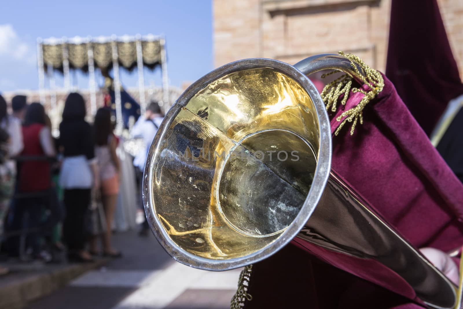 Nuestra Señora de los Dolores going out of the church of Santa by digicomphoto