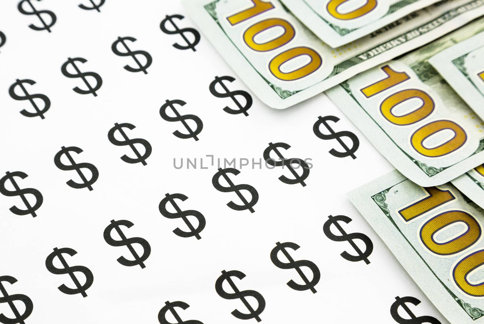 dollar sign and money currency banknotes by vinnstock